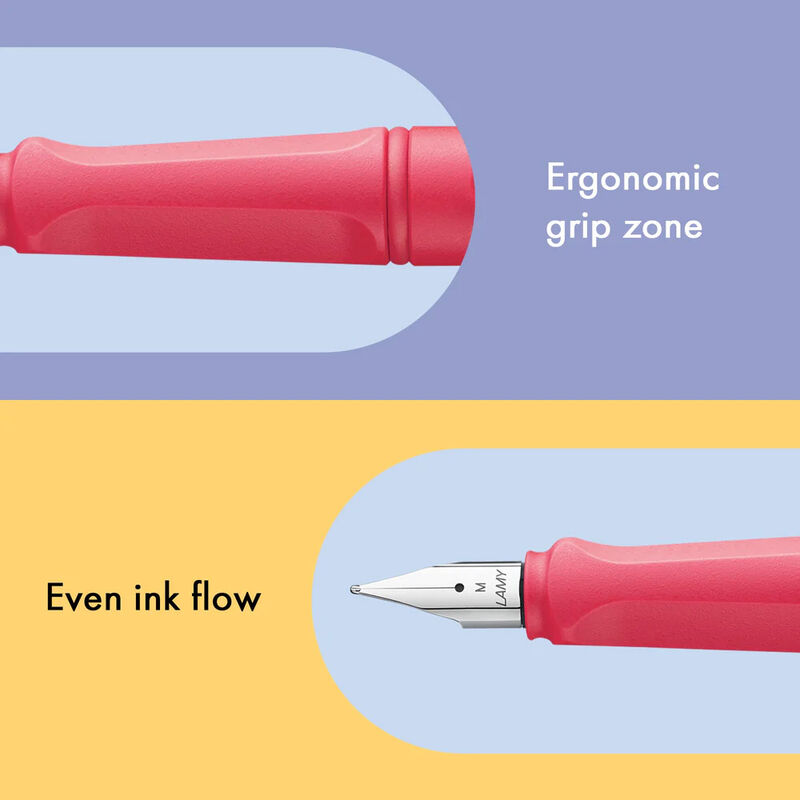 LAMY Safari Fountain Pen - Sunset Coral Medium (0B0) image number 3